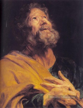 L’apôtre pénitent Peter Baroque peintre de cour Anthony van Dyck Peinture à l'huile
